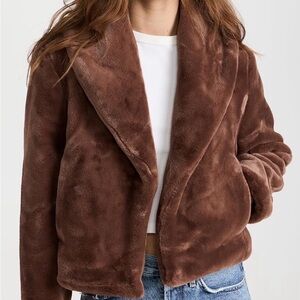 Blank NYC Tan Faux Fur Jacket